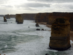 Beach and cliffs at the northwest side with the Twelve Apostles rocks, viewed from the most southern part of the Twelve Apostles viewing point