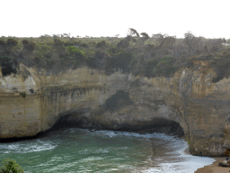 Cliff at the west side of the Loch Ard Gorge, viewed from the viewing point at the southeast side