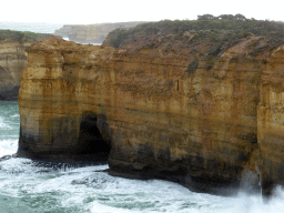 Cliff at the entrance to the Loch Ard Gorge, viewed from the viewing point at the south side