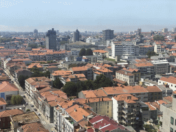 The north side of the city with the Silo Auto parking garage, viewed from the swimming pool at the Hotel Vila Galé Porto