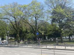 The Jardim Marques de Oliveira park, viewed from the Passeio de São Lázaro street