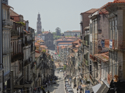 The Rua de 31 de Janeiro street, the Praça da Liberdade, the Igreja dos Clérigos church and de Torre dos Clérigos tower, viewed from the front of the Igreja de Santo Ildefonso church at the Praça da Batalha square