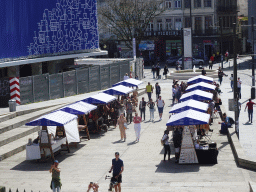 Market stalls at the Praça da Batalha square