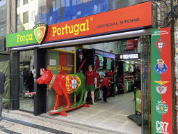 Front of the Força Portugal store at the Rua de Santa Catarina street