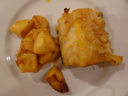 Fish and potatoes at the Abadia do Porto restaurant