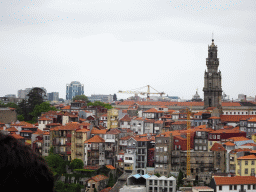 The city center with the Torre dos Clérigos, viewed from the South Tower of the Porto Cathedral
