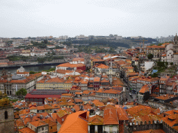 The city center with the Palácio da Bolsa palace and the Igreja de Nossa Senhora da Vitória church, the Douro river and Vila Nova de Gaia, viewed from the South Tower of the Porto Cathedral