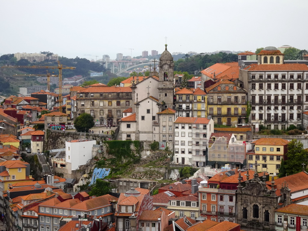 The Igreja de Nossa Senhora da Vitória church and the Ponte da Arrábida bridge, viewed from the South Tower of the Porto Cathedral