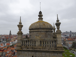 The North Tower of the Porto Cathedral and the city center with the Torre dos Clérigos, viewed from the South Tower