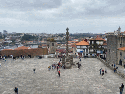 The Terreiro da Sé square with the Pelourinho do Porto pillar, the Calçada Dom Pedro Pitões street, the Igreja dos Grilos church, the Igreja de Nossa Senhora da Vitória church, the Douro river and Vila Nova de Gaia, viewed from the Chapter Room at the Porto Cathedral