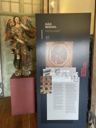Statue of Saint Michael at the Chapter Room at the Porto Cathedral, with explanation