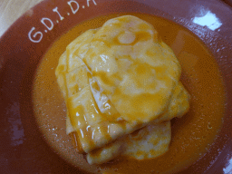 Francesinha at the Grupo Desportivo Infante D. Henrique restaurant