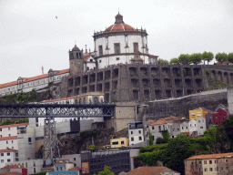 The Ponte Luís I bridge and the Mosteiro da Serra do Pilar monastery at Vila Nova de Gaia, viewed from the Cais da Estiva street