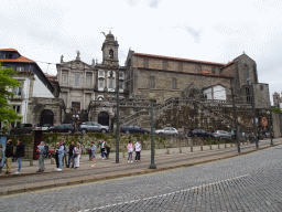 The Rua do Infante D. Henrique street with the front of the Igreja Monumento de São Francisco church