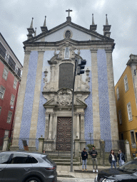 Front of the Igreja Paroquial de São Nicolau church at the Rua do Infante D. Henrique street