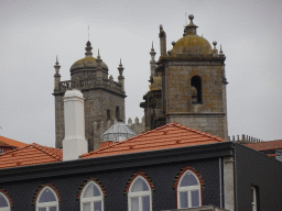 The towers of the Igreja dos Grilos church and the Porto Cathedral, viewed from the Praça do Infante D. Henrique square