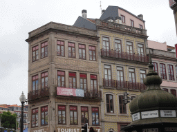 Facades of buildings at the Rua de Mouzinho da Silveira street, viewed from the Praça de Almeida Garrett square