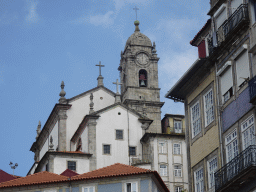 The Igreja de Nossa Senhora da Vitória church, viewed from the sightseeing bus at the Largo São Domingos square