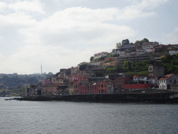 The Douro river and Vila Nova de Gaia, viewed from the sightseeing bus on the Rua de Monchique street