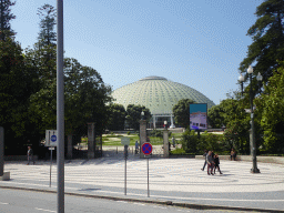 The Jardins do Palácio de Cristal park with the Super Bock Arena, viewed from the sightseeing bus on the Rua de Dom Manuel II