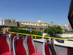 South side of the Fortaleza de São João da Foz fortress, viewed from the sightseeing bus on the Avenida de Dom Carlos I street