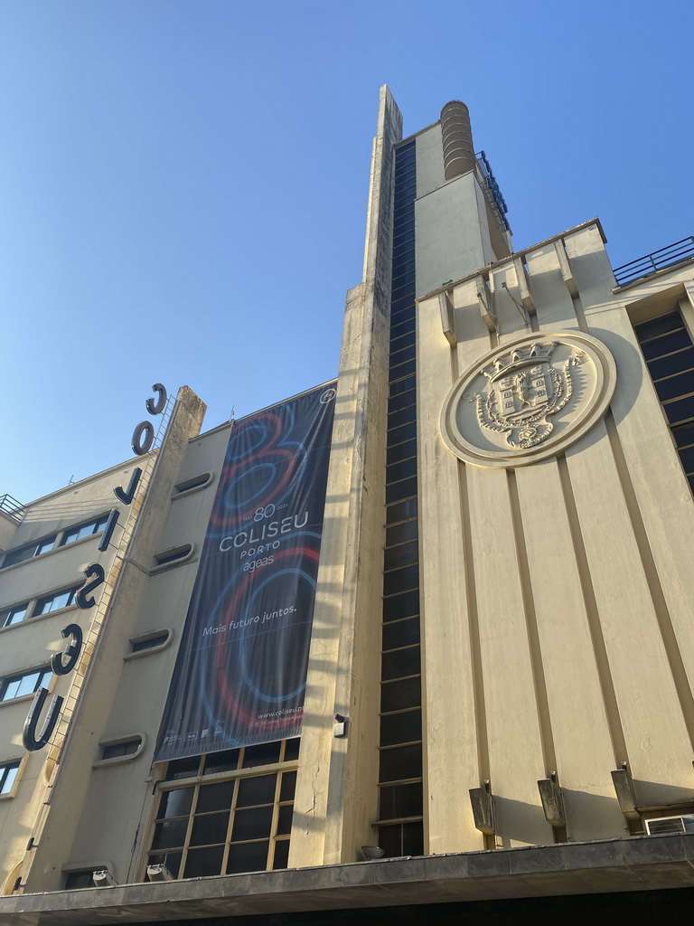 Front of the Coliseu do Porto theatre at the Rua de Passos Manuel street