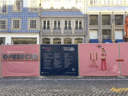 Information on the construction of the pink subway line at the Rua de Mouzinho da Silveira street
