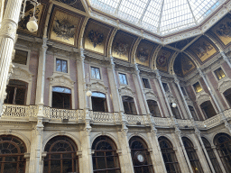 The Pátio das Nações courtyard at the Palácio da Bolsa palace, viewed from the west gallery at the ground floor