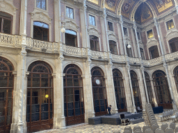 The Pátio das Nações courtyard at the Palácio da Bolsa palace, viewed from the west gallery at the ground floor