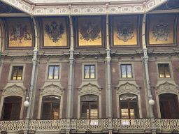 Upper part of the Pátio das Nações courtyard at the Palácio da Bolsa palace, viewed from the west gallery at the ground floor