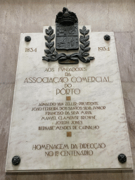 Memorial for the founders of the Commercial Association of Porto at the Noble Staircase at the west side of the Palácio da Bolsa palace