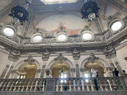 Upper part of the Noble Staircase at the west side of the Palácio da Bolsa palace, viewed from the ground floor