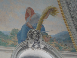Fresco on the ceiling of the Noble Staircase at the west side of the Palácio da Bolsa palace
