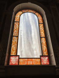 Stained glass window at the Court Room at the south side of the upper floor of the Palácio da Bolsa palace