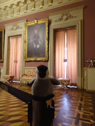 Max`s plush penguin at the Portrait Room at the north side of the upper floor of the Palácio da Bolsa palace