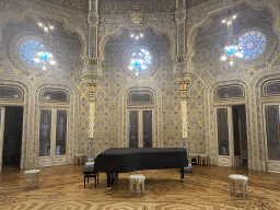 Piano at the west side of the Arab Room at the northwest side of the upper floor of the Palácio da Bolsa palace