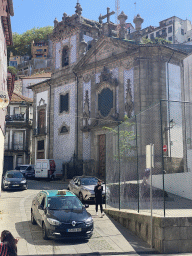 The Largo de S. Pedro de Miragaia square with the front of the Igreja Paroquial de São Pedro de Miragaia church