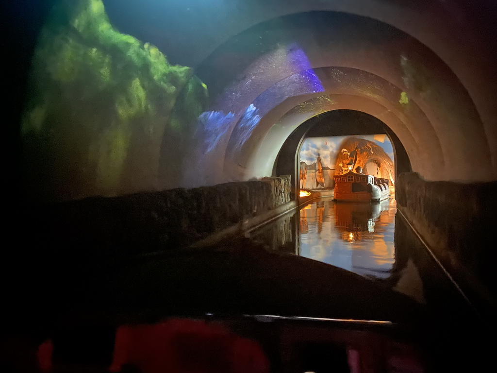 Tunnel at the Cape of Storms section of the boat ride at the World of Discoveries museum
