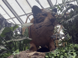 Tiger statue at the Equatorial Forests section of the boat ride at the World of Discoveries museum