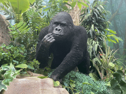 Gorilla statue at the Equatorial Forests section of the boat ride at the World of Discoveries museum