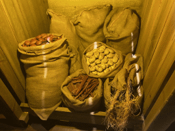 Bags with food at the On the Deck room at the World of Discoveries museum