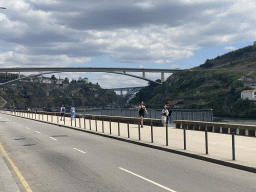 The Avenida Gustavo Eiffel street and the Ponte Infante Dom Henrique and the Ponte D. Maria Pia bridges over the Douro river