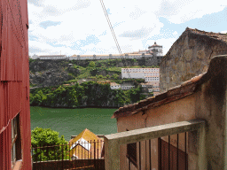 The Douro river and the Mosteiro da Serra do Pilar monastery at Vila Nova de Gaia, viewed from the Escada dos Guindais staircase