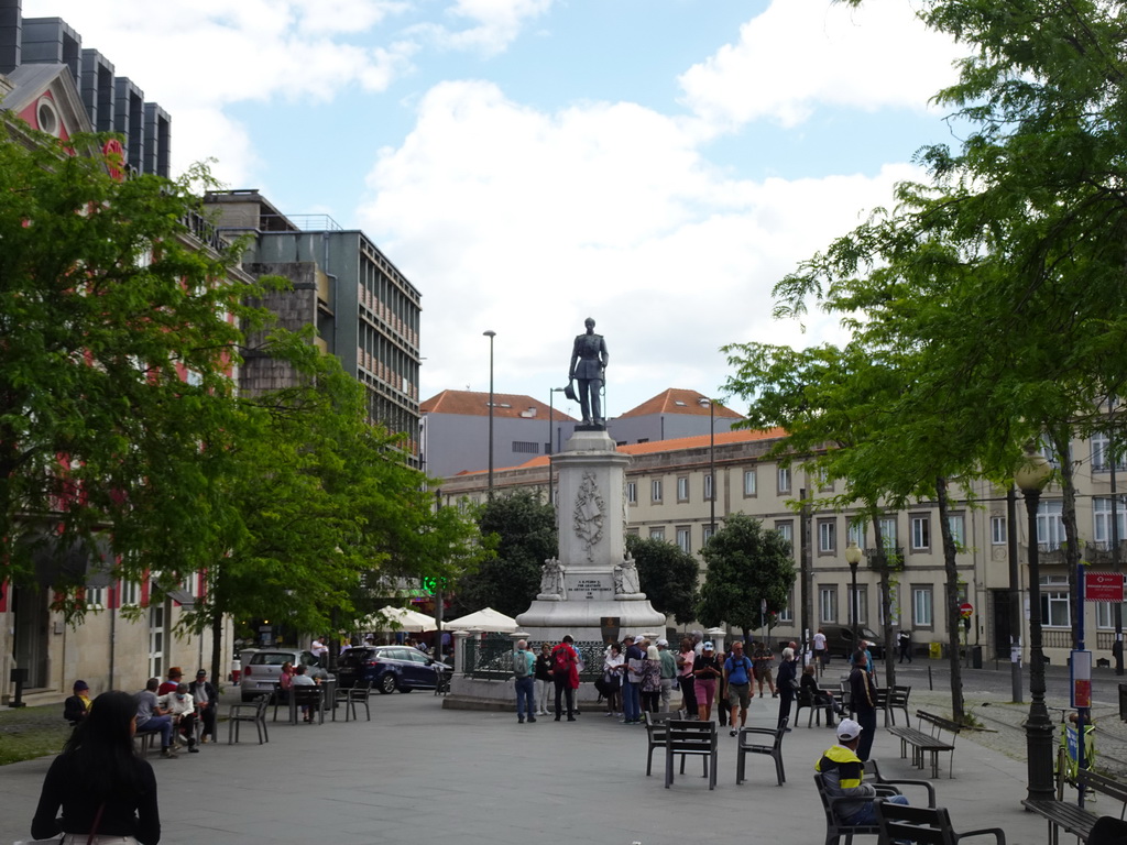 Statue of Don Pedro V at the Praça da Batalha square