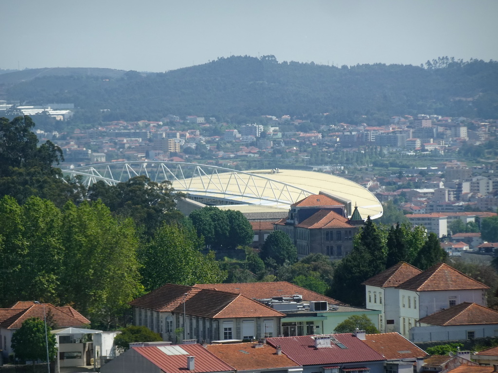 The Estádio do Dragão stadium, viewed from the fitness room at the Hotel Vila Galé Porto