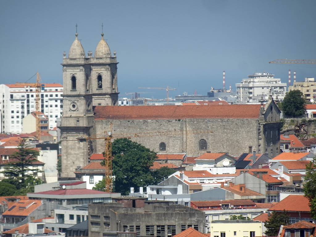 The Igreja de Nossa Senhora da Lapa church, viewed from the swimming pool at the Hotel Vila Galé Porto