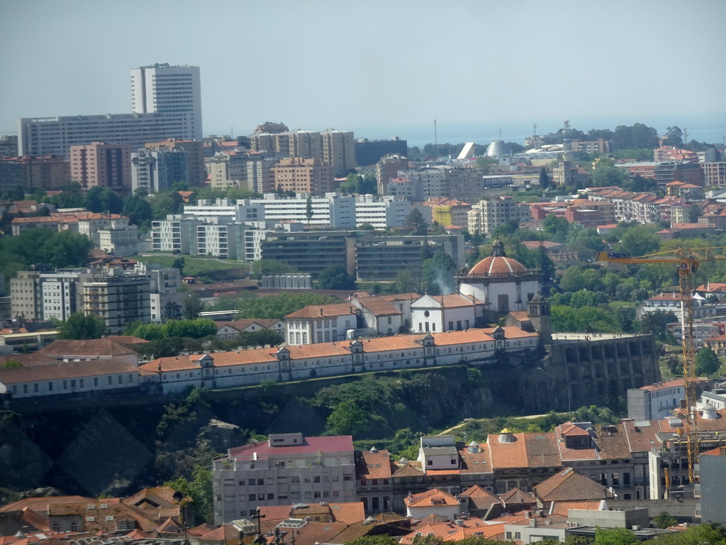 Vila Nova de Gaia with the Mosteiro da Serra do Pilar monastery, viewed from the swimming pool at the Hotel Vila Galé Porto