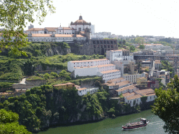 The Mosteiro da Serra do Pilar monastery at Vila Nova de Gaia and the Ponte Luís I bridge over the Douro river, viewed from the Rua do Gen. Sousa Dias street