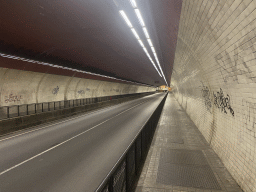 The Túnel da Ribeira tunnel, by night