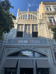 Facade of the Livraria Lello bookstore at the Rua das Carmelitas street